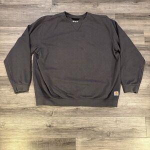 Carhartt Men's 2XL Loose Fit Crewneck Pullover Mid Weight Gray Long Sleeve
